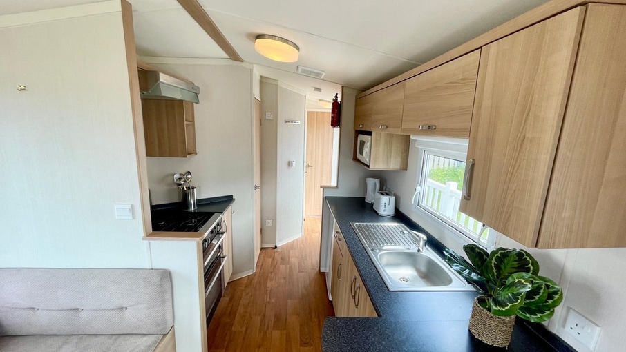 Kitchen Area of a Caravan Holiday Home