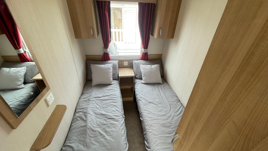 Twin Bedroom area of a Caravan Holiday Home